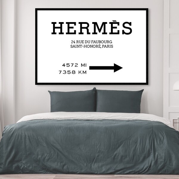 Oliver Gal 'Faubourg Road Sign Minimalist' Fashion and Glam Wall