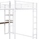 preview thumbnail 12 of 13, Full Metal Loft Bed with Desk & Shelves - Space-Saving Iron Frame