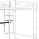 preview thumbnail 12 of 13, Multifunctional Design Loft Bed with Desk, Two-sided Ladder and Shelves, Efficient space, Full Size, White