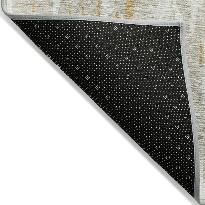 Machine Washable Indoor/ Outdoor Abstract Chantille Rug
