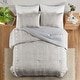 preview thumbnail 27 of 65, 3 Piece Reversible Pintuck Pinch Pleat Bohemia and Tufted Clipped Comforter Set