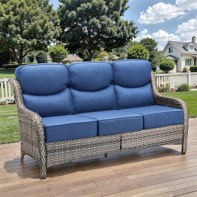 Outdoor Sofa Deep Seat Patio Sofa - 3-Seat Sofa