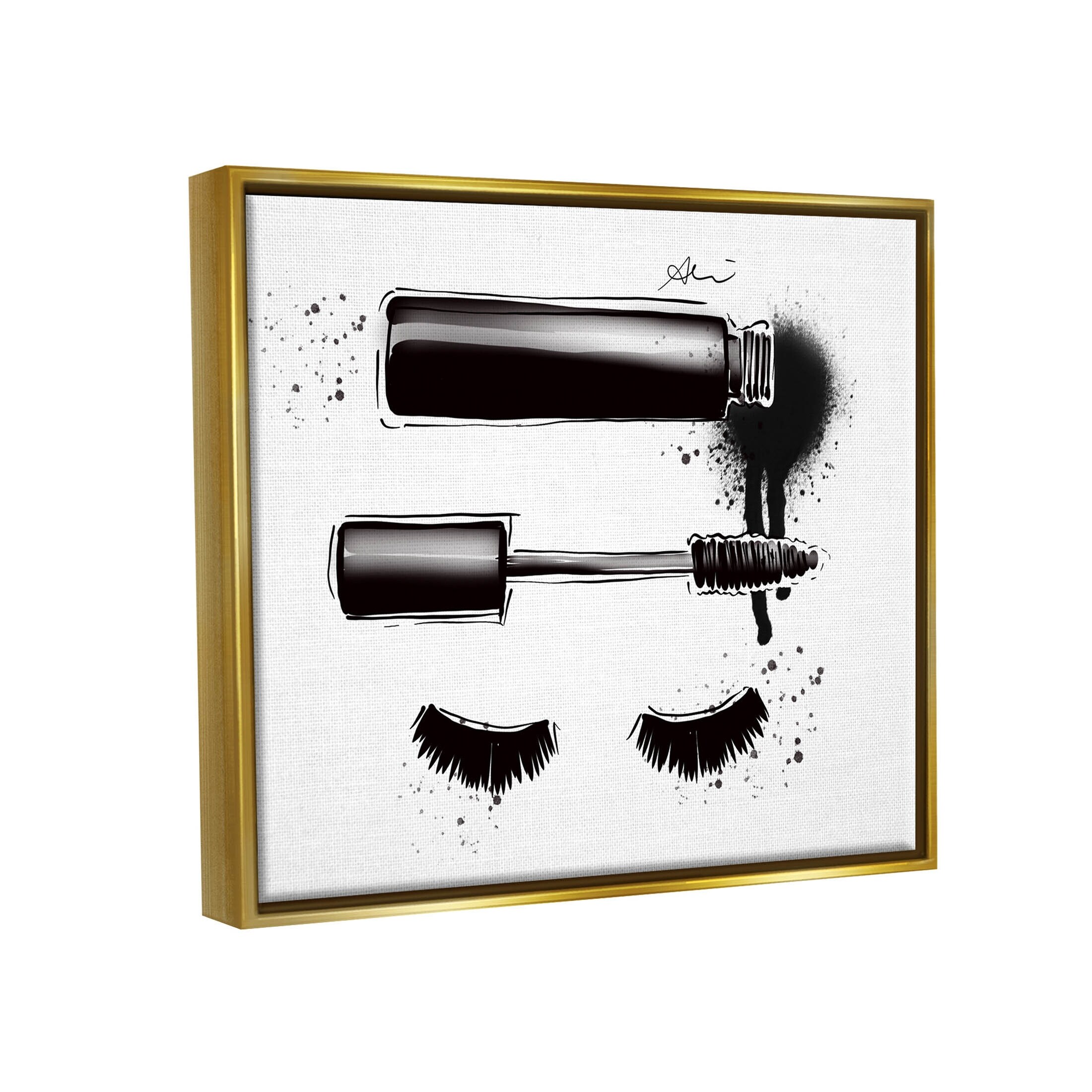 Stupell Industries Makeup Brushes Glam Tools Canvas Wall Art, Design by Alison Petrie