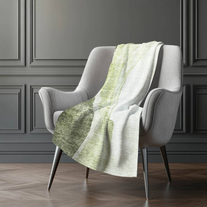 Premium Machine Washable Casual Contemporary Sherpa Throw Blanket