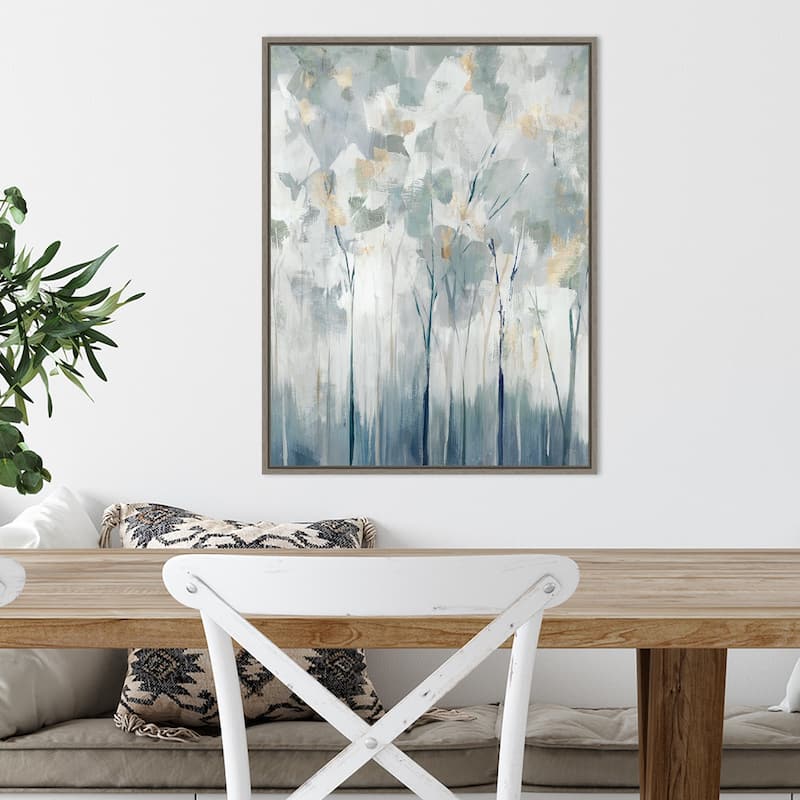 Blue Forest Adventure I by Ian C Framed Canvas Wall Art Print - Sylvie Greywash