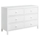 preview thumbnail 4 of 7, Soho Baby Everlee 6 Drawer Dresser Whitewash