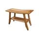 preview thumbnail 3 of 4, EcoDecors Satori EarthyTeak 28" Teak Wood Shower Bench with Shelf