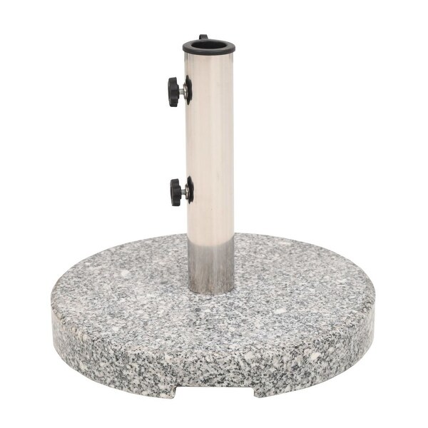vidaXL Parasol Base Granite 30kg Round Black Umbrella Weight Stand Holder 