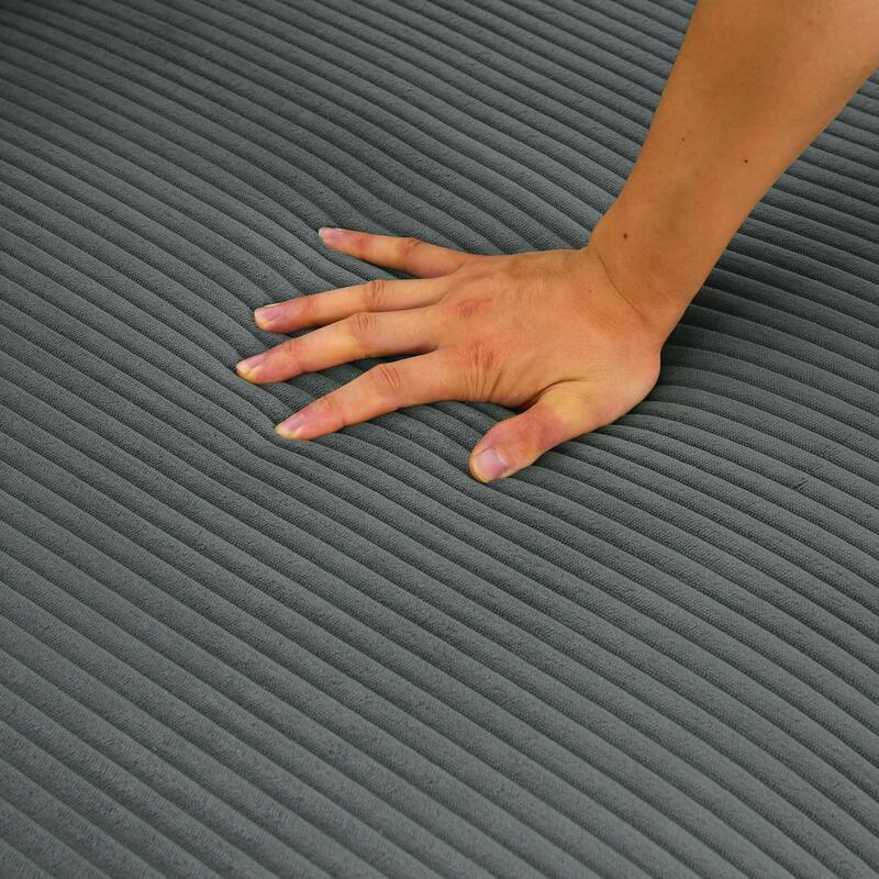 81"W No Assembly Corduroy Modular Sectional Sofa with Ottoman