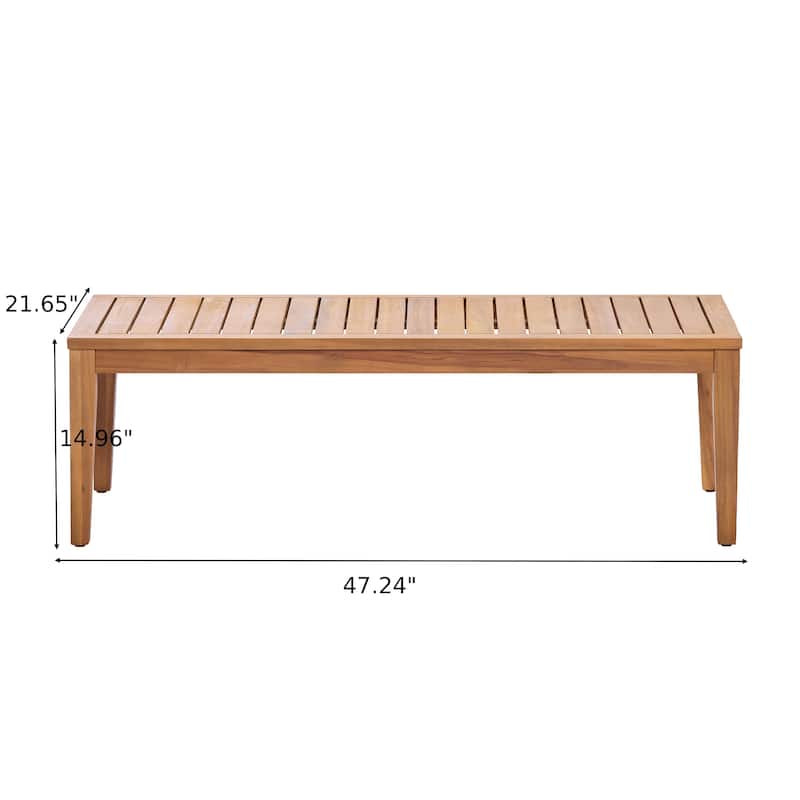 Christopher Knight Home Thalyn Acacia Wood Slatted Outdoor Coffee Table
