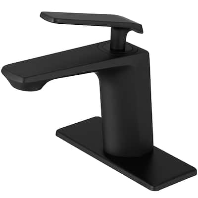 Single Handle Bathroom Sink Faucet with Pop-up Drain 1 Hole Brass Modern Bathroom Basin Vanity Faucets