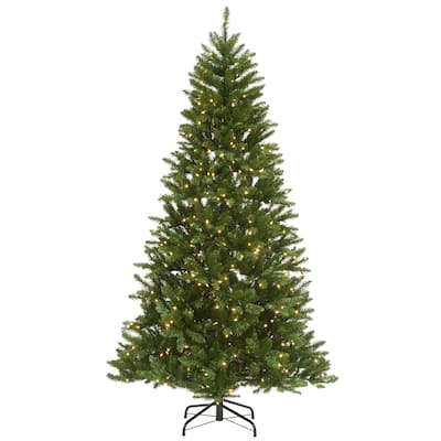 National Tree Company 7.5 ft. Peyton Spruce Tree with Clear Lights - 7.5 Foot