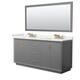 Option Dark Gray / White Quartz Top / Satin Bronze