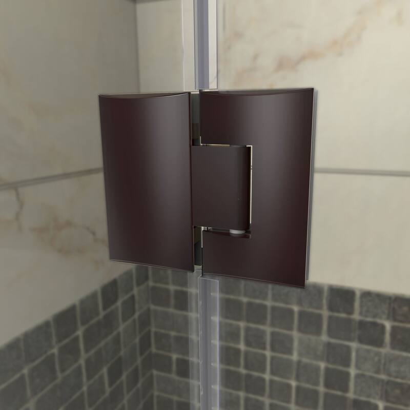 DreamLine Prism Plus 36 in. x 36 in. x 74 3/4 in. Hinged Shower Enclosure and Shower Base Kit - 36" x 36"