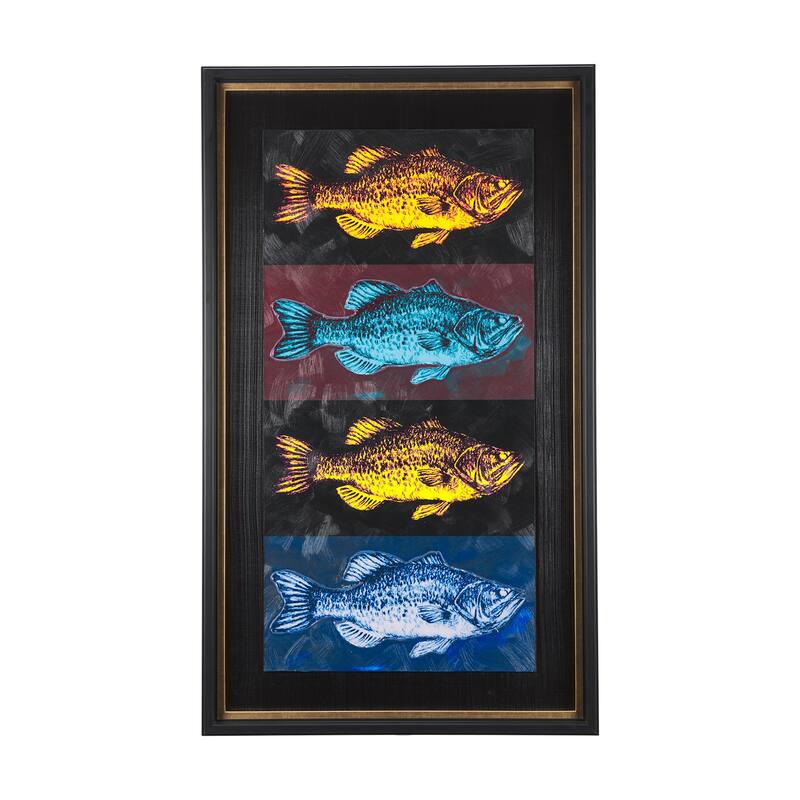 Largemouth Bass Print 4 in 1 Framed Art Print