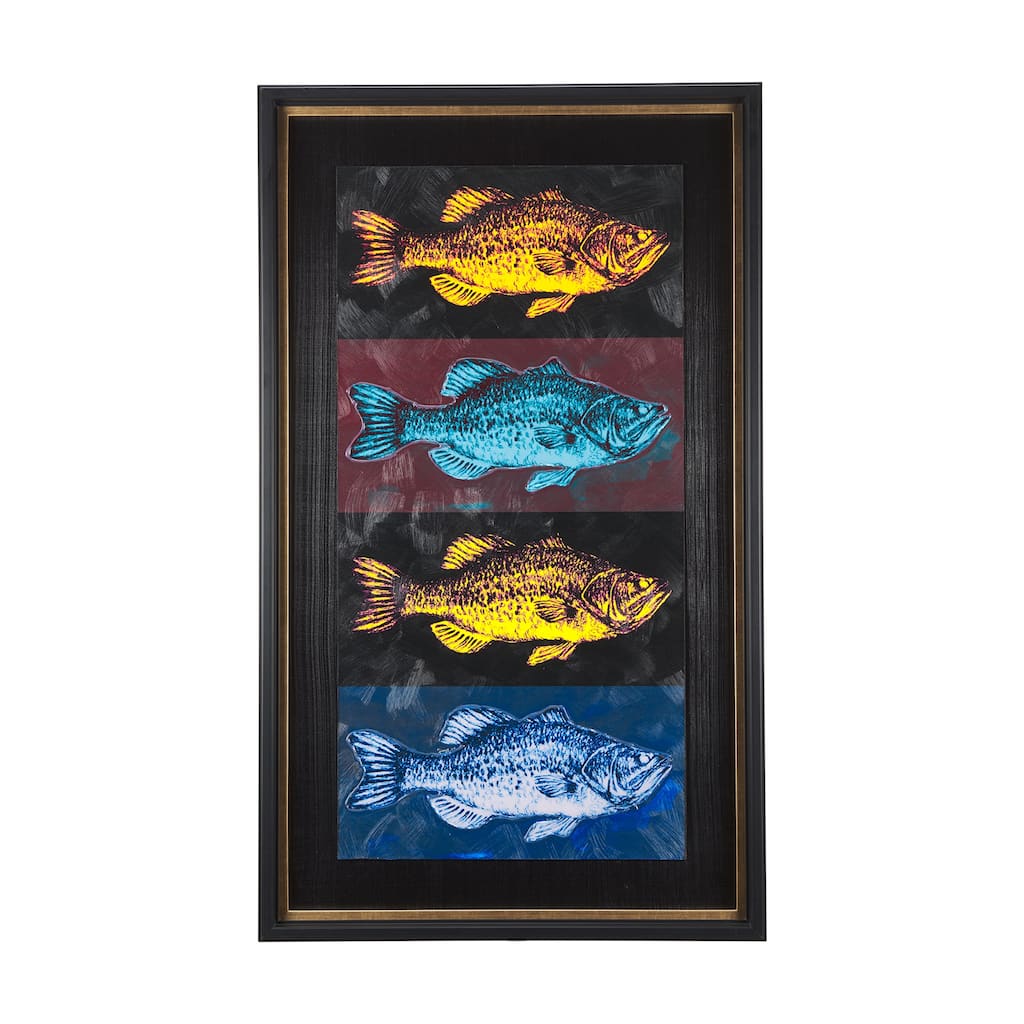 Largemouth Bass Print 4 in 1 Framed Art Print