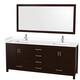 Option Espresso / White Cultured Marble Top / Brushed