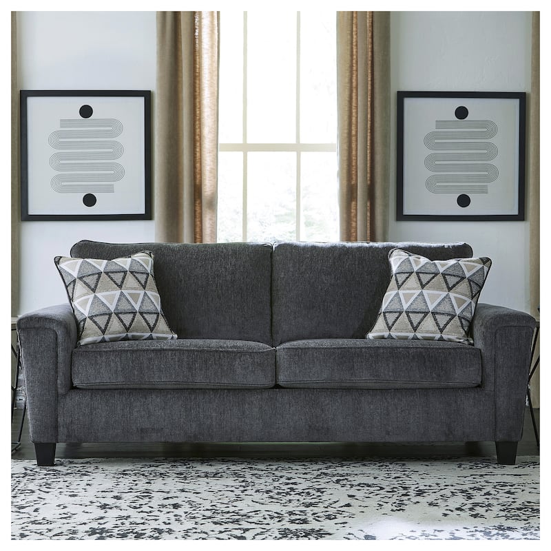 Signature Design by Ashley Abinger Queen Sofa Sleeper - 89" W x 38" D x 39" H - Smoke