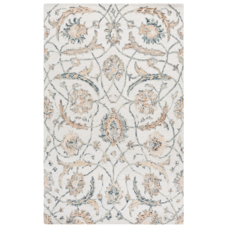 SAFAVIEH Handmade Metro Medrea Wool Rug - Ivory/Grey - 6' x 9'