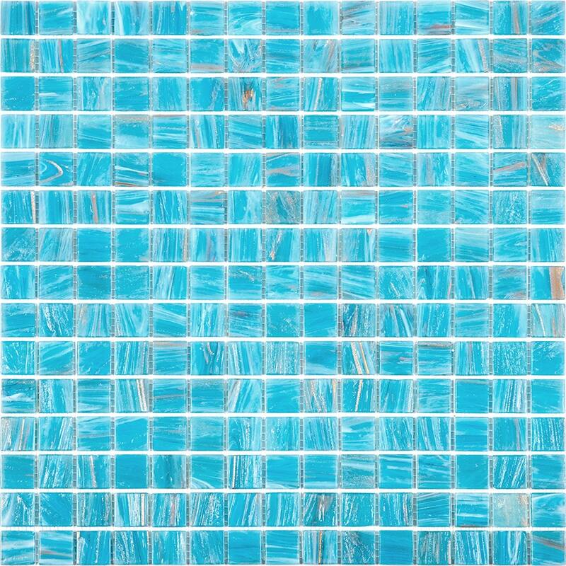Apollo tile 12" x 12" Celestial Glossy Vivid Sky Blue Glass Tile (20 sq ft/case) - 20 Pack