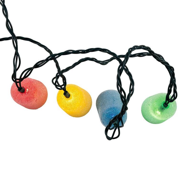 Kurt Adler-Foots UL 10-Light Multicolor Gumdrop Light Set