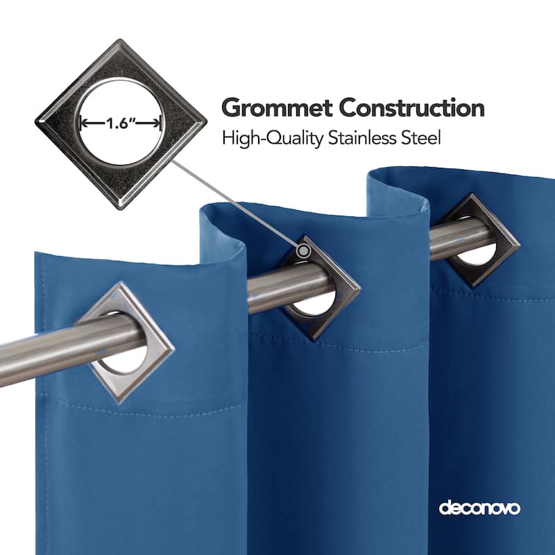 Deconovo Square Grommet Curtain Panel Pair(2 Panel)