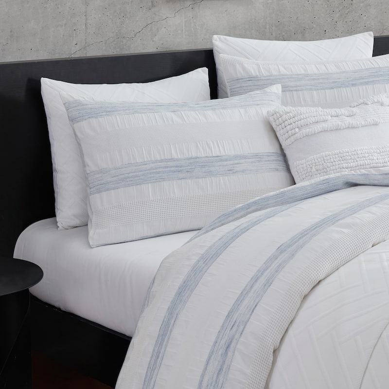 DKNY Waffle Stripe Comforter Set