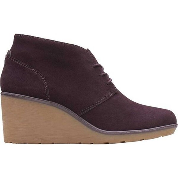 clarks aubergine ankle boots