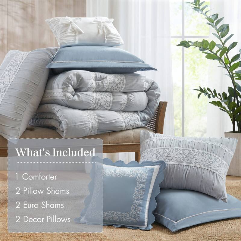 Madison Park Perryn 7 Piece Jacquard Comforter Set