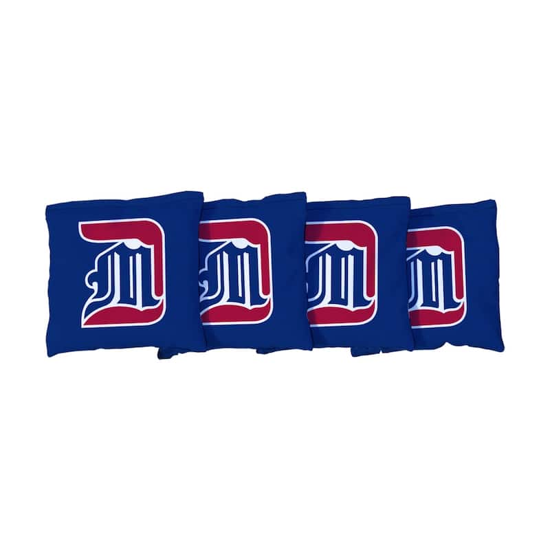 Detroit Mercy Titans Blue Cornhole Bags - Corn Filled