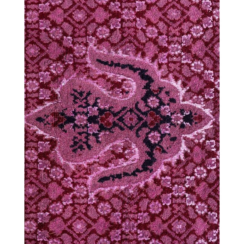 Fine Vibrance One-of-a-Kind Hand-Knotted Area Rug - Pink, 6' 1" x 9' 5" - 6' 1" x 9' 5"