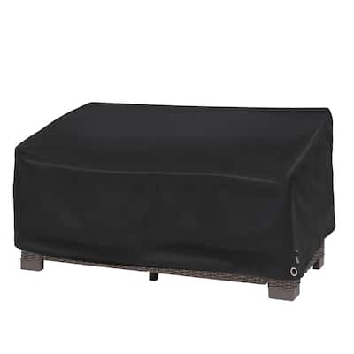 Modern Leisure® Garrison Black Diamond Patio Loveseat Cover, Waterproof, 82.5"L x 38"W x 38.25"H, Black