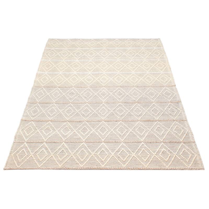 ECARPETGALLERY Braid weave Sienna Cream Wool Rug - 6'2 x 8'10