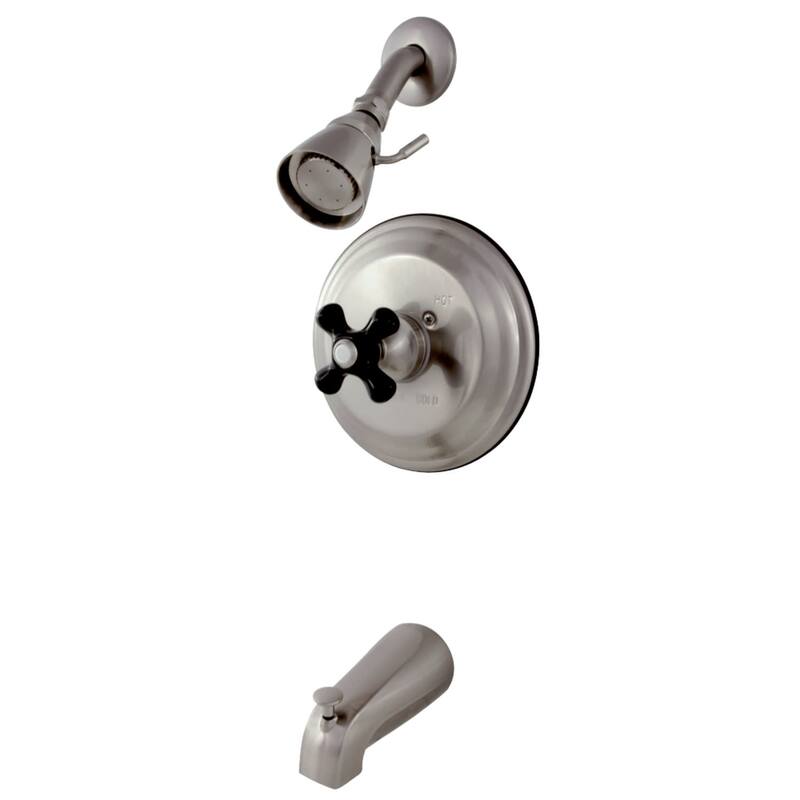 Kingston Brass Duchess Tub and Shower Trim Package with 1.8 GPM Single - Brushed Nickel
