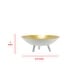 preview thumbnail 5 of 4, Foreside Home & Garden Small White and Brass Metal Decorative Storage Tray