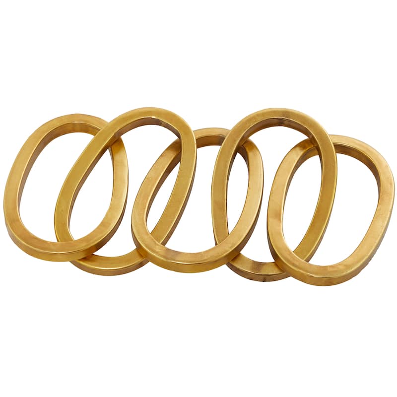 CosmoLiving by Cosmopolitan Artistic Metal Chain Sculpture - Gold or Black