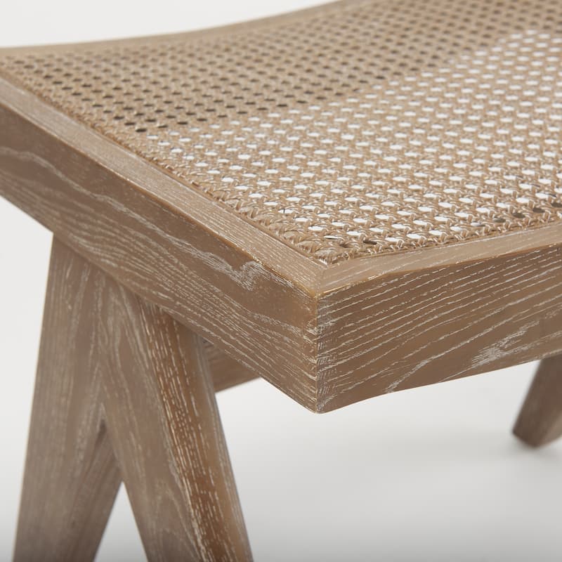 Arvin Black Solid Wood Stool