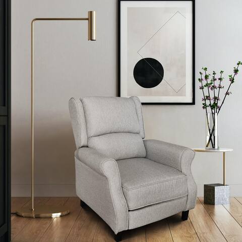 Pushback Recliner Chair, Tufted Armchair with Padded Seat, Backrest
