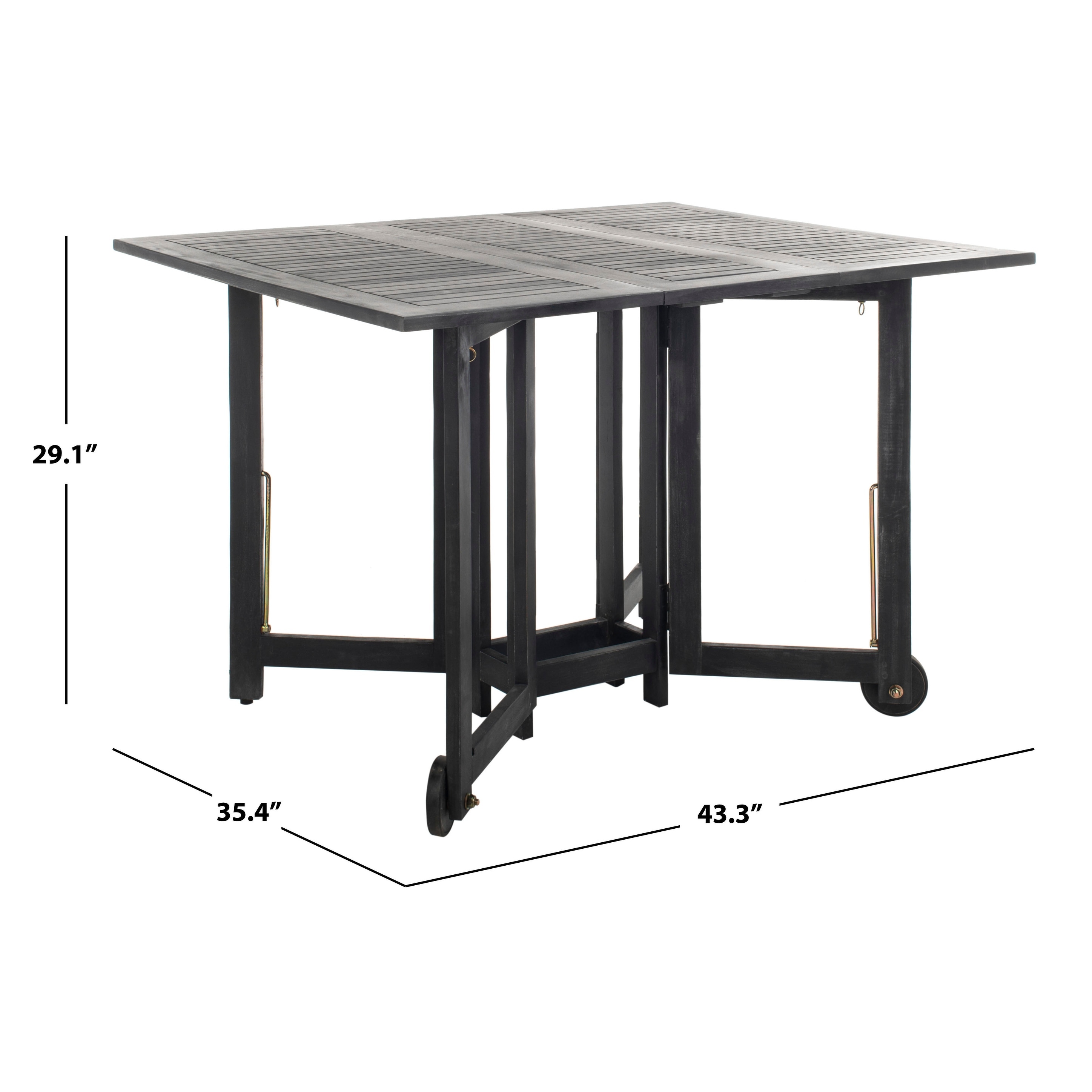 SAFAVIEH Outdoor Living Arvin Table And 4 Chairs Black Chair