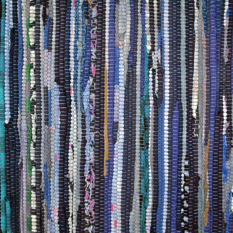 DII Recycled Fabric Striped Handmade Rag Rug