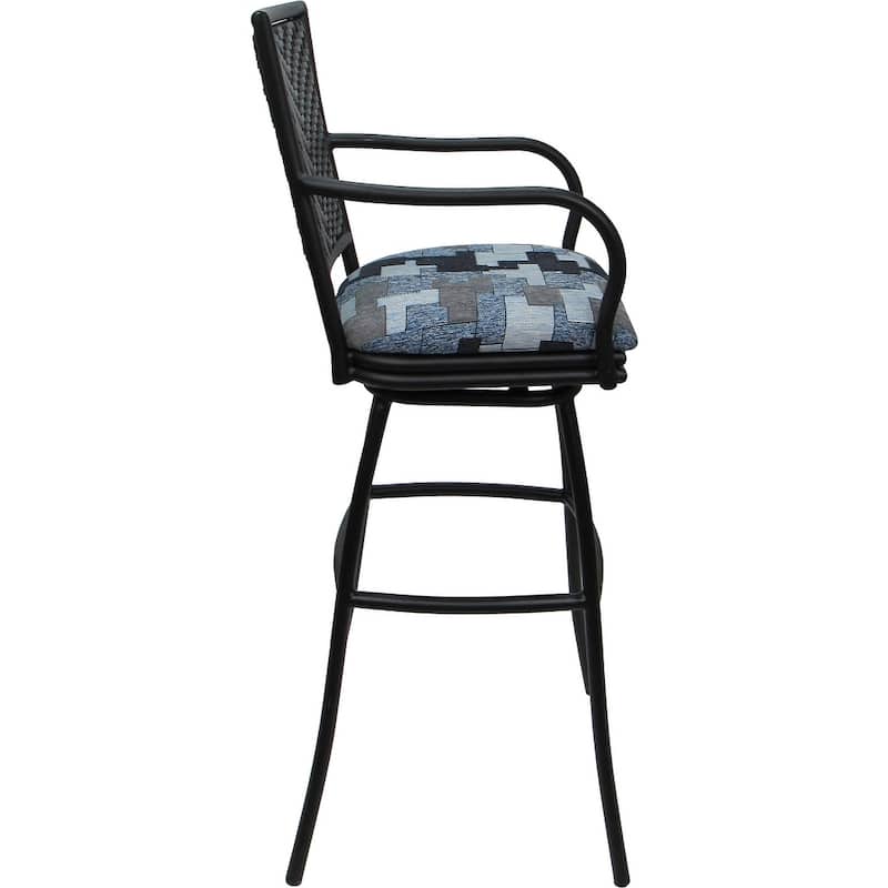 Outdoor Indoor Bar Stool Counter, Extra Tall - Erin with Arms