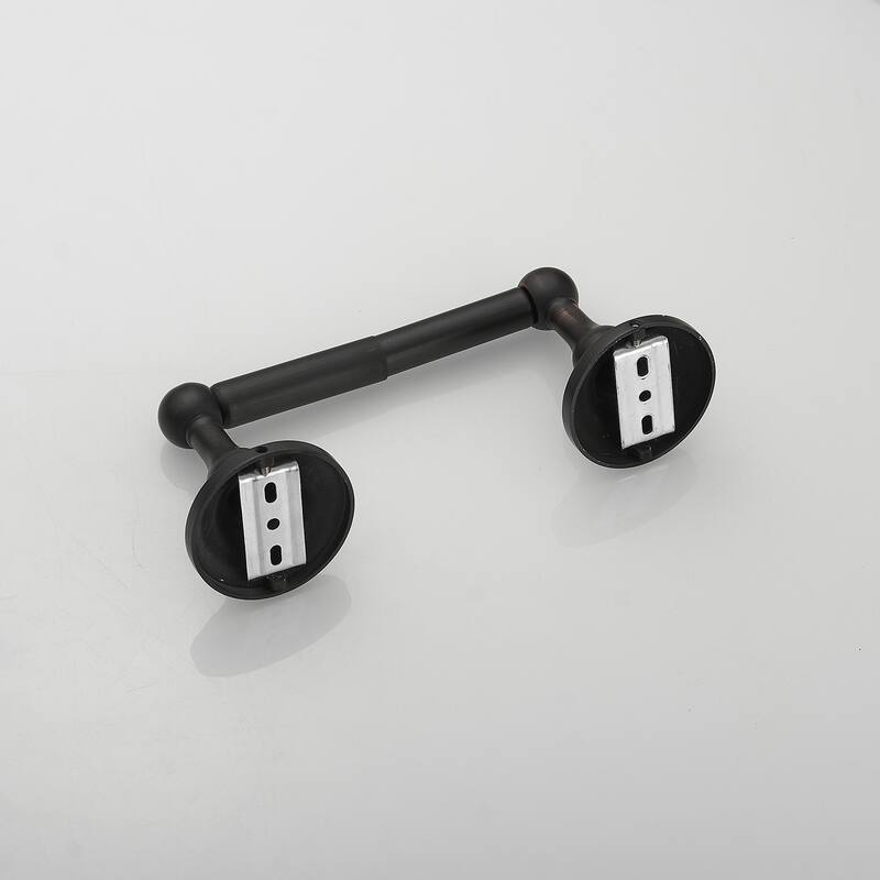 Traditional Double Post Spring Wall Mounted Towel Bar Toilet Paper Holder