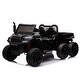 preview thumbnail 15 of 38, 24V 2-Seater UTV-XXL Ride On Truck with Dump Bed for kid,Ride On 4WD UTV with 6 Wheels,Tipping and Openable Rear Cargo Bed Black