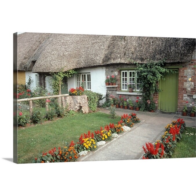 Shop Cottage With Thatched Roof Adare Ireland Canvas Wall Art