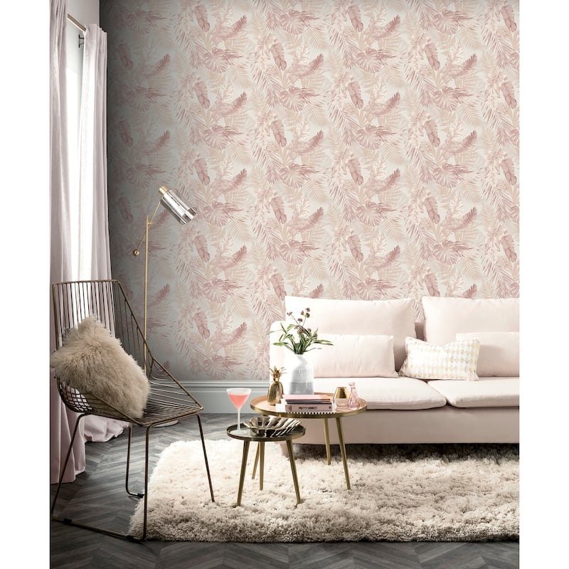 Arthouse Nell Blush Tropical Wallpaper