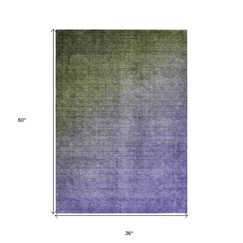 Falo Ombre Weather Resistant Classic Meets Modern Round Outdoor Rug