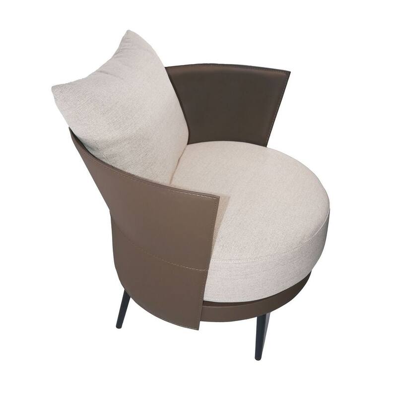Adrien Lounge Chair in Chocolate