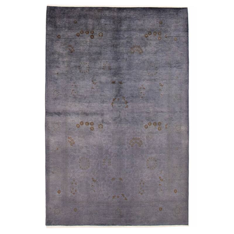 ECARPETGALLERY Hand-knotted Vibrance Light Denim Blue Wool Rug - 5'10 x 8'10 - Light Denim Blue - 5'10 x 8'10