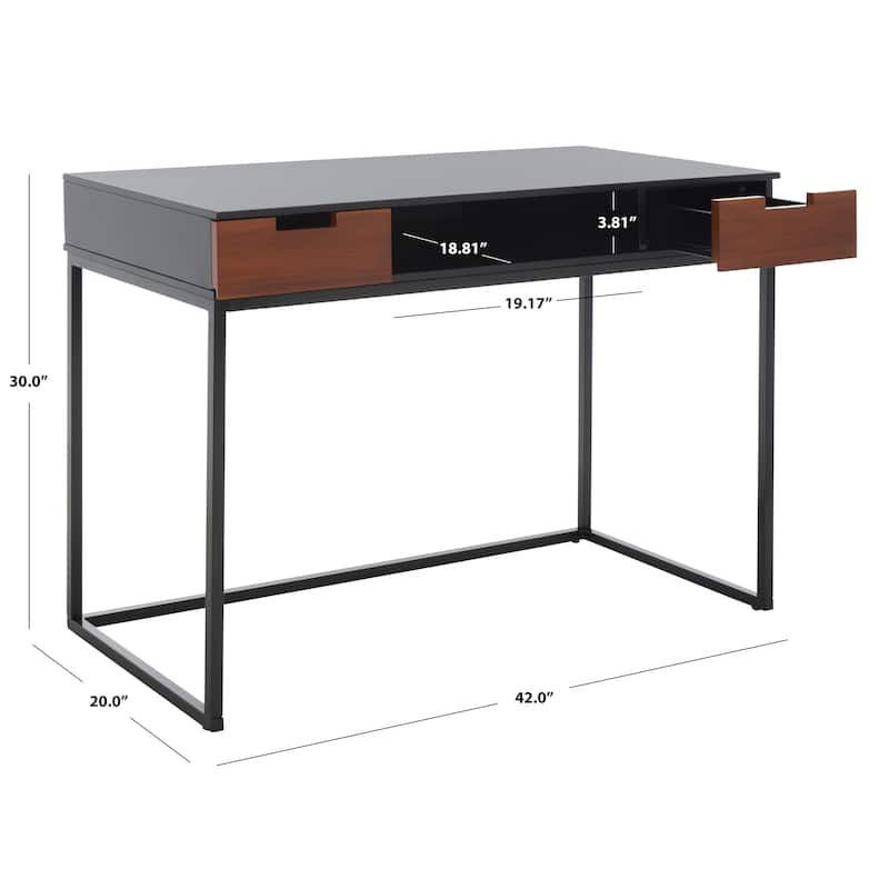 SAFAVIEH Selvije 2-Drawer 1-Shelf Desk