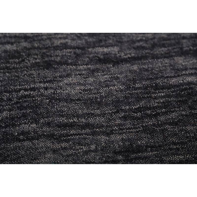 Gabbeh Indian Area Rug Hand-Knotted Grey Wool Carpet - 5'0" x 7'10"